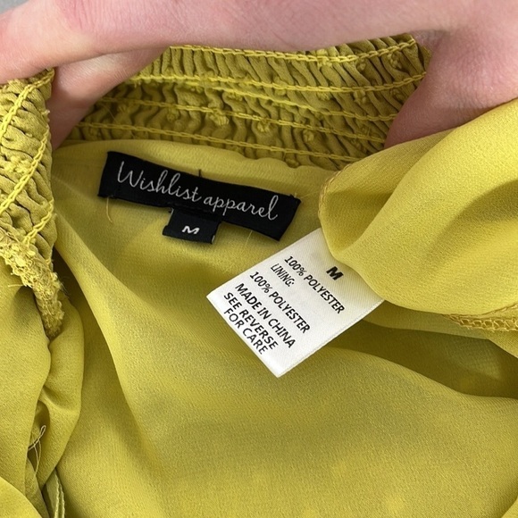 Wishlist Apparel Yellow Maxi Dress Halter Dots Medium - Picture 10 of 15